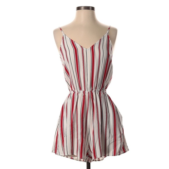 &Denim by H&M Stripe Romper l SIZE 4 - Picture 1 of 3